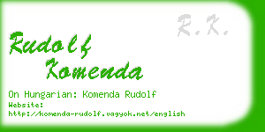 rudolf komenda business card